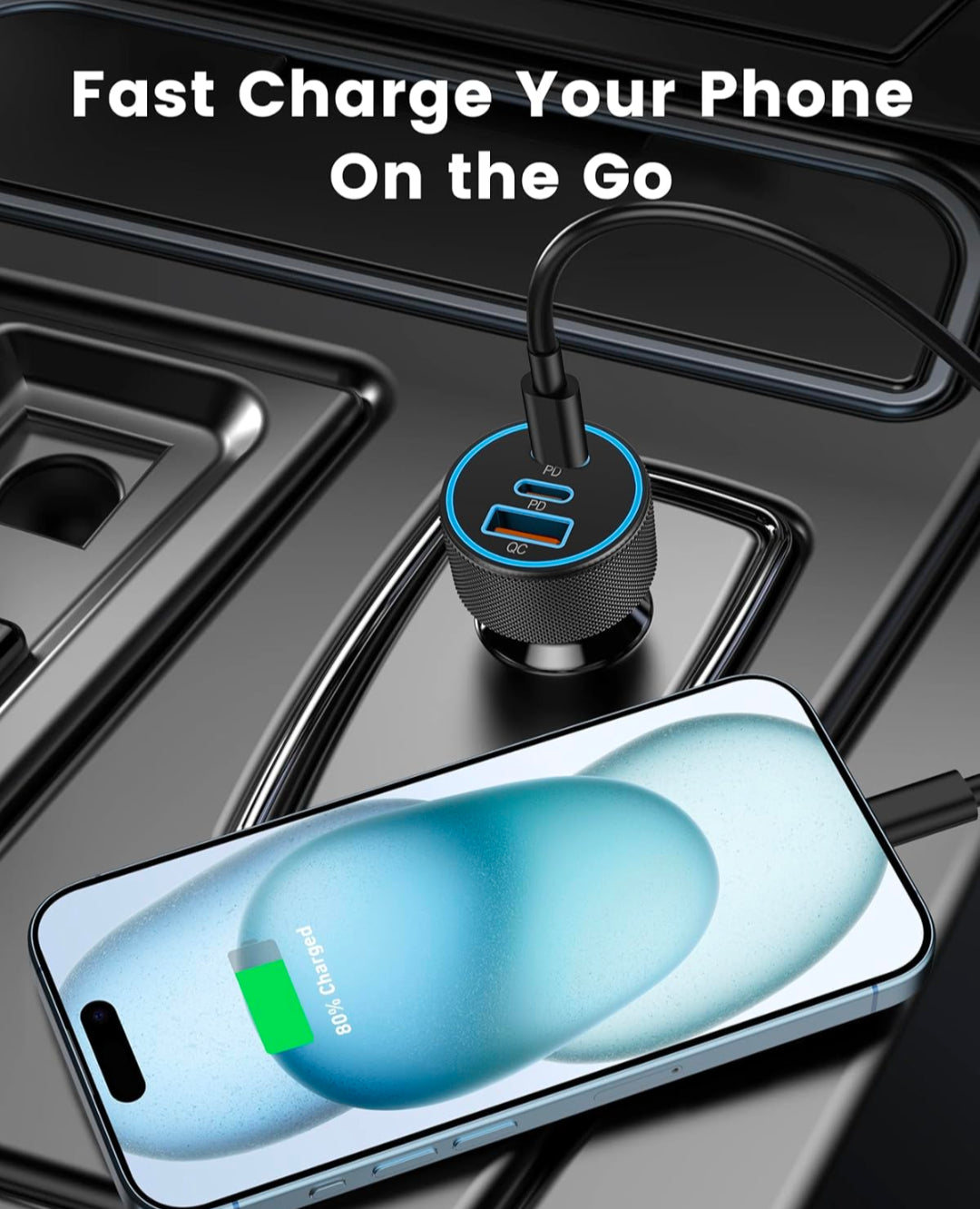 Pbuddy Car Charger USB C 66W Car Super Fast Charger USB C PD & QC3.0 Adapter Cigarette Lighter USB C Quick Charge Car Charger Pbuddy Car Charger USB C 66W Car Super Fast Charger USB C PD & QC3.0 Adapter Cigarette Lighter USB C Quick Charge Car Charger